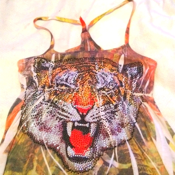 Hot Choco Dresses & Skirts - Rhinestone Tiger Dress